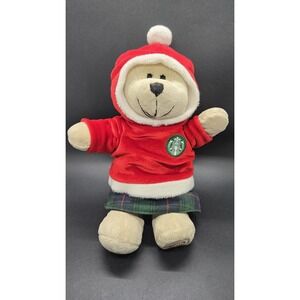 Starbucks China Holiday Santa Bearista‎ 2018 Red Christmas Bear Plush